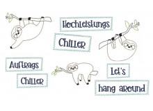 Stickserie - Faultiere Fansenappli